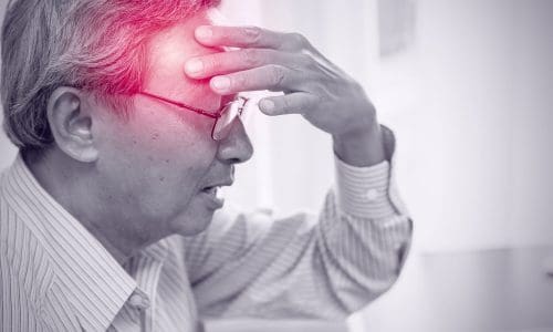 Asian elder pain from headache stress danger of stroke syndrome Asian elder pain from headache stress danger of stroke syndrome